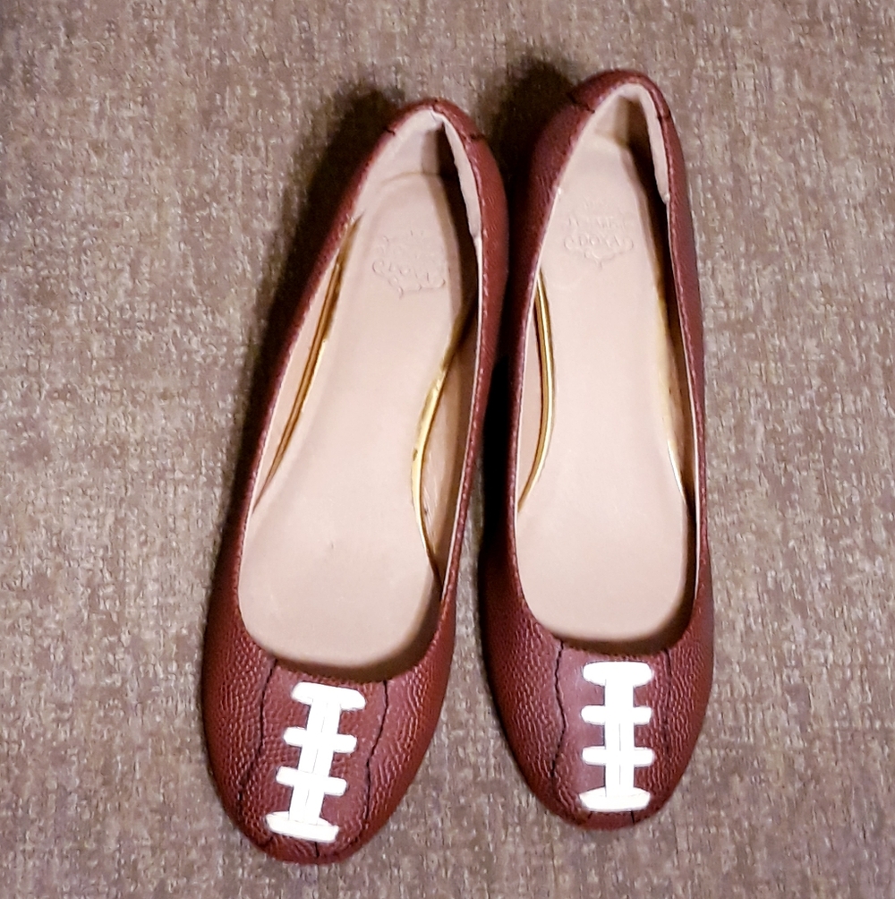 Charis & Doxa Touchdown Flats / Women Size 9 Brown Football Shoes - Picture 4 of 11